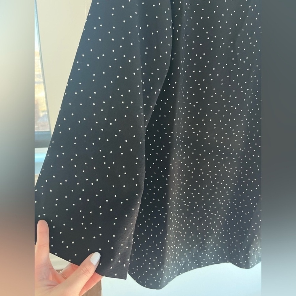 Aritzia Babaton Wide-sleeved black Dress polka dot tunic - Picture 5 of 7